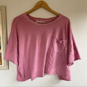 Free People pink T-shirt